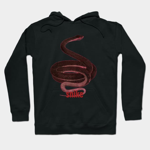 serpent,cobra,reptile,viper,venom,lizard,rattlesnake,king cobra,dragon,hydra,poison,venomous,plumber's snake,pythonidae,pythons,auger,python,squamata,serpentine,worm,big,ophidian,rattlesnakes,medusa,snakebite Hoodie by vabontchi